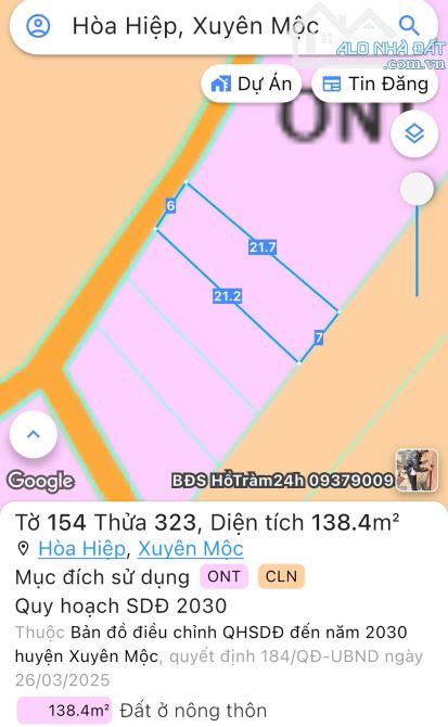 Bán lô đất đường xe hơi 329, xã Hoà Hiệp, Xuyên Mộc, Vũng Tàu - TP. HCM - 5