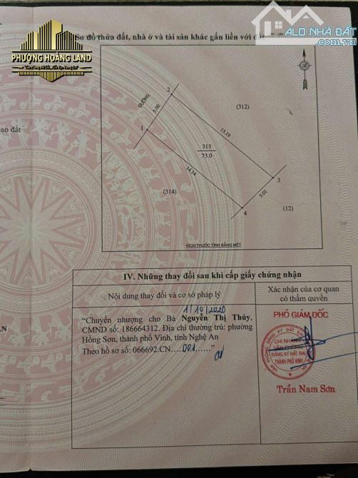 BÁN NHÀ 3 TẦNG KHỐI 8, P. TRUNG ĐÔ PHƯỜNG THÀNH VINH 73m2 TÂY BẮC