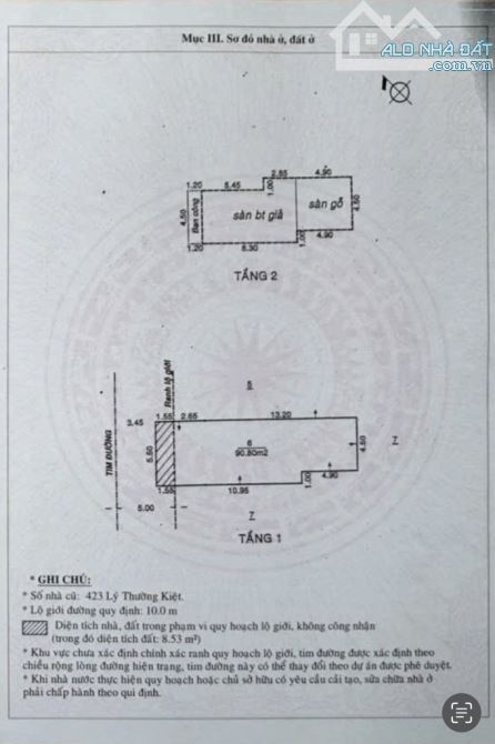 Bán nhà HXH 373 Lý Thường Kiệt - 5.5 x 17 - phù hợp XD nhà ở , VP cty , CHDV...