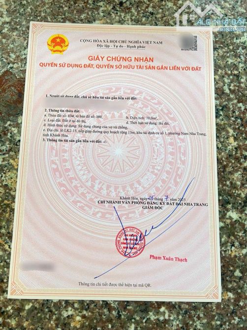 🔥🔥Bán đất thuộc khu TĐC Hà Quang 2, Nha Trang gần đường số 13 chỉ 4.75 tỷ có sổ hồng