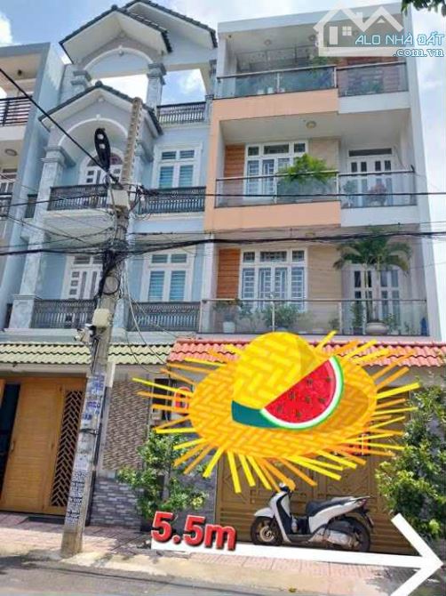 Nguyễn Thi Búp q12/ 5,5 x18 4 lầu btct có công viên 8 tỷ