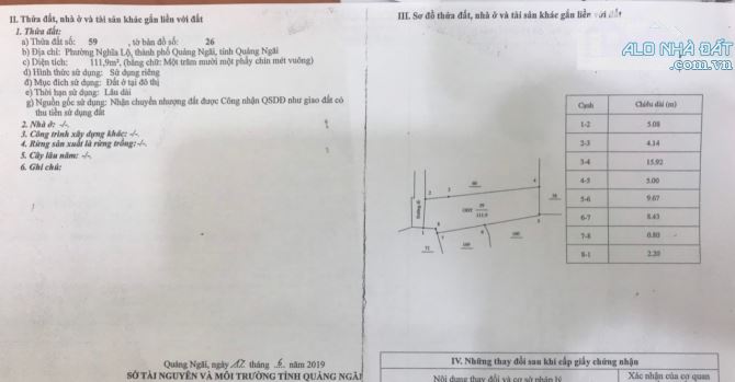 Bán đất thổ cư 112m² tại hẽm 101 Nguyễn Đình Chiểu, phường Nghĩa Lộ, thành phố Quảng Ngãi