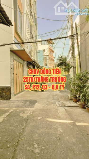 🌟 CHDV DÒNG TIỀN 25TR/THÁNG TRƯỜNG SA, P12, Q3 – 8,X TỶ