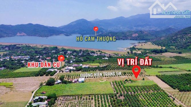 🔥 Chỉ 590tr sở hữu 174,1m² full thổ cư xã Cam Lâm – đất ở giữ lại, đường ô tô