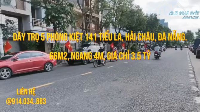 [Dãy trọ 5 phòng kiệt 141 Tiểu La, Hải Châu, Đà Nẵng. 66m2, ngang 4m, giá chỉ 3.5 tỷ]