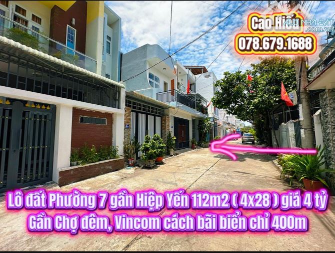 💥Lô đất Phường 7, Lương Tấn Thịnh gần Hiệp Yến 112m2 ( 4x28 ) giá 4 tỷ. Đất biển Tuy Hoà