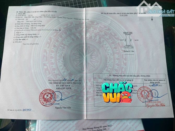 Lô áp góc sát Nam Long hướng Nam tại ÁP TRÀN, THUỶ NGUYÊN, HẢI PHÒNG giá tốt 3.xx tỷ