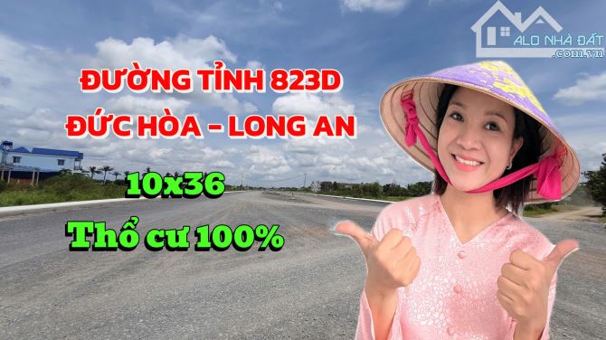 Cần bán nhanh đất thổ cư 360m² sát trục 823D Đức Hòa