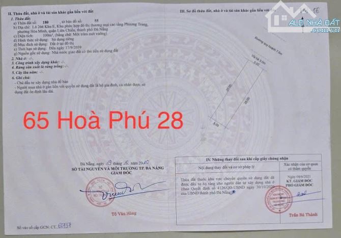 🔥 Đất đường Hoà Phú 28. Khu E kim long - Đường 7,5m lề 3. Khu điện âm. - 1
