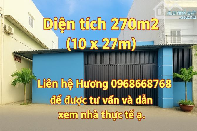 Bán Nhà Mặt Tiền Trung Mỹ Tây Q12 -270 M2( 10 x 27 )- Cấp 4- Đường Nhựa 7M- Chỉ 12,8 T - 1