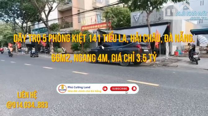 [Dãy trọ 5 phòng kiệt 141 Tiểu La, Hải Châu, Đà Nẵng. 66m2, ngang 4m, giá chỉ 3.5 tỷ] - 1