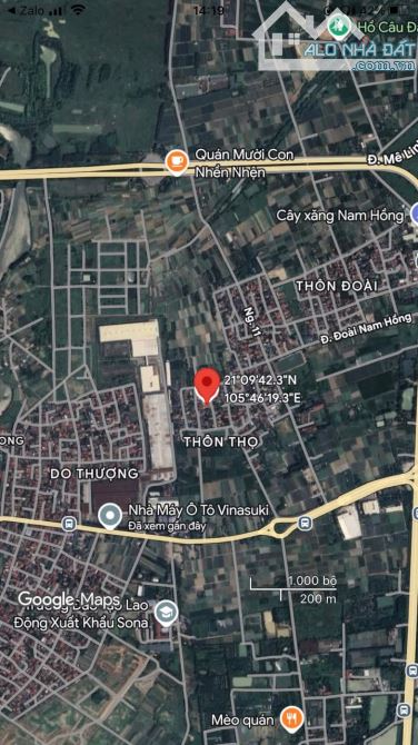 ĐẤT THÔN ĐOÀI NAM HỒNG – ĐÔNG ANH – HÀ NỘI 📐 Diện tích:  45.5m² – Mặt tiền & hậu: 4m – Fu - 1