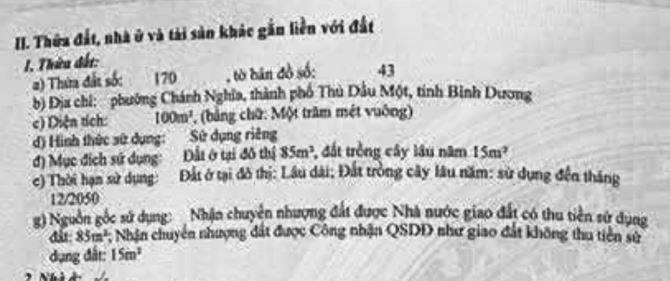 Bán đất hẻm đường Bùi Quốc Khánh, Chánh Nghĩa, Thủ Dầu Một, Bình Dương giá 3 tỷ - 1