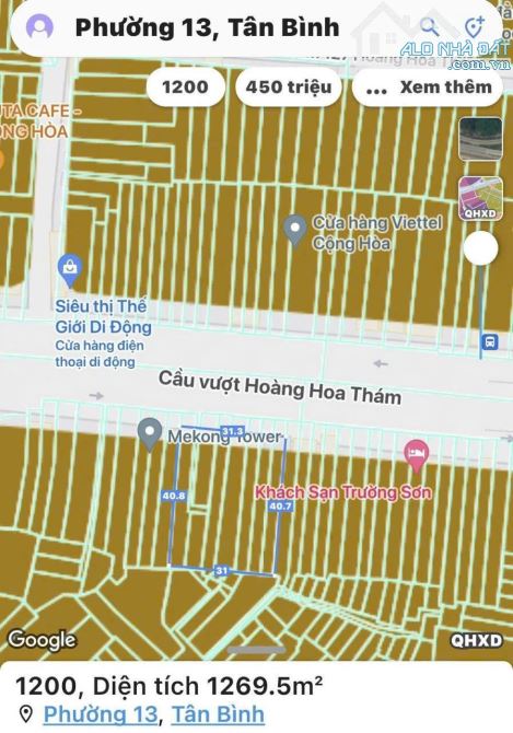 Quỹ Đất Mặt Tiền Cộng Hòa P. 13, Tân Bình (ngay lối vào Nhà Ga T3) P. Tân Bình Tp HCM - 2