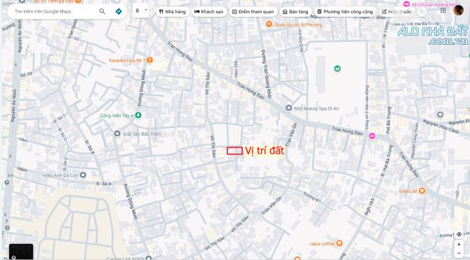 Bán đất 9.1x24m, hẻm Võ Thị Sáu p.Đông Hòa gần GO Dĩ An - 2