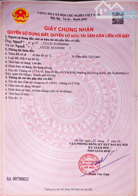 Căn hộ 3PN CT5 Văn Khê – View đẹp, full đồ mới, giá chỉ 5,x tỷ!
