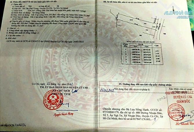 Bán nhà đẹp ở 1 sẹc Nguyễn Thị Lắng- Củ Chi. DT 224M2, Giá chỉ có 1 tỷ 120. SHR