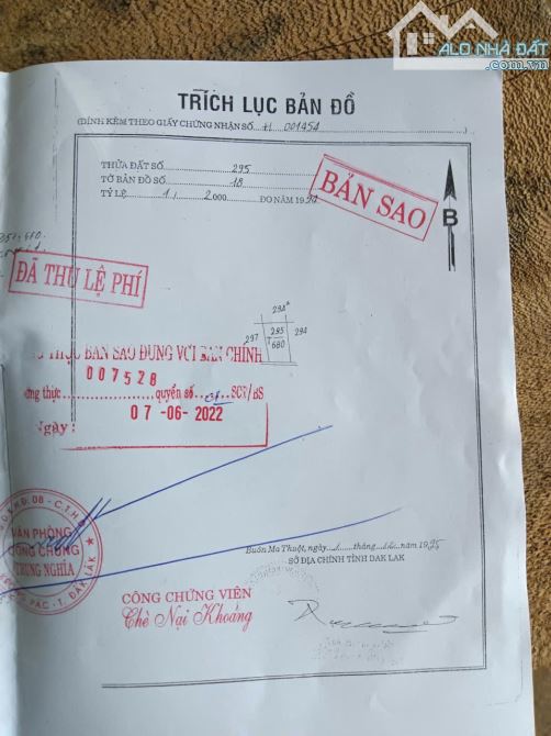 Cần bán 1,1 sào đất thổ cư cách ql26 chỉ 150m . Hai mặt tiền trước và sau .