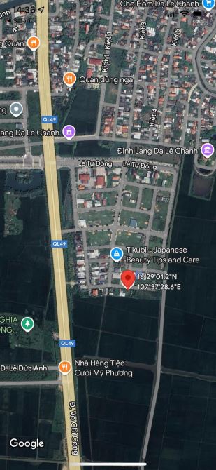 Bán đất khổ biệt thự khu TĐC Thuỷ Vân, TP. Huế giá siêu tốt.