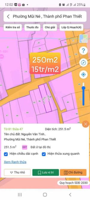 Bán 250m2 đất mặt đường bê tông lớn khu phố Long Sơn Mũi Né