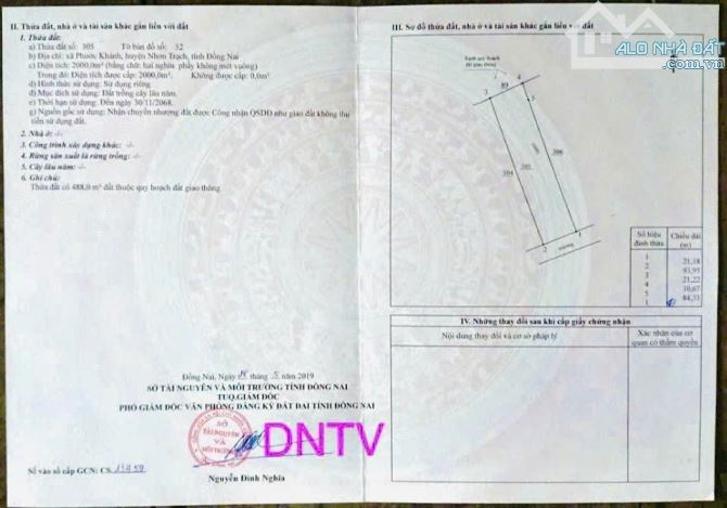 Chính chủ bán đất Đại Phước - Đồng Nai - 1