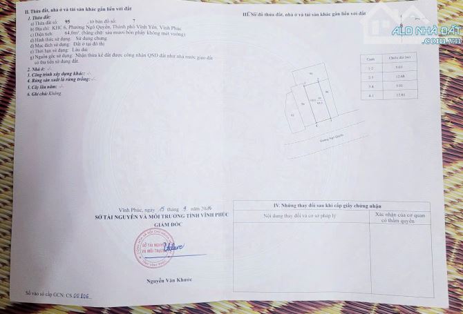 Bán nhà 2 tầng Ngô Quyền, Vĩnh Phúc - 1