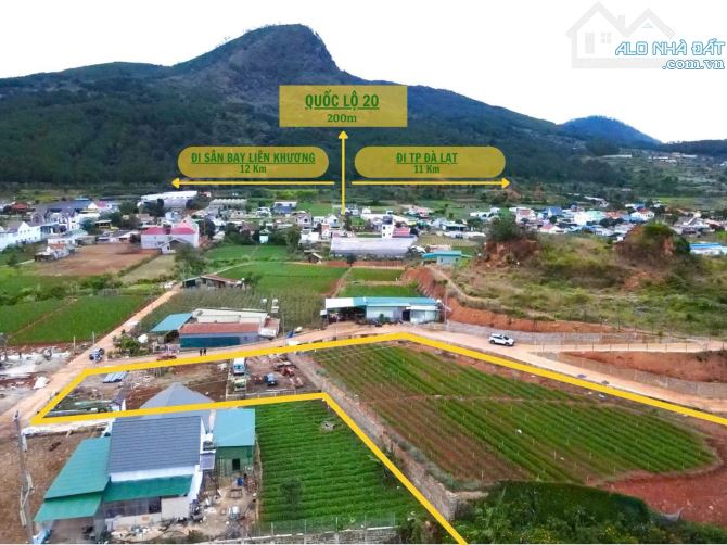 Đất biệt thự sân vườn gần Đà lạt - 2.5 tỷ - 250m2 - 1