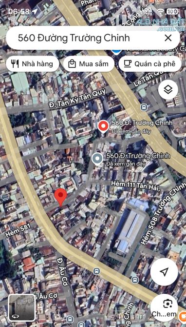 Cần bán lô đất 560 Trường chinh, Tân Bình, 5m x 15m(nở hậu 7m) giá 7 tỷ, TL chủ - 1