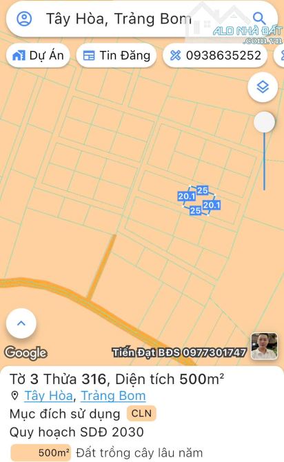 Bán đất đường xe hơi Tây Hoà 5, Tây Hoà, Trảng Bom, Đồng Nai - 1