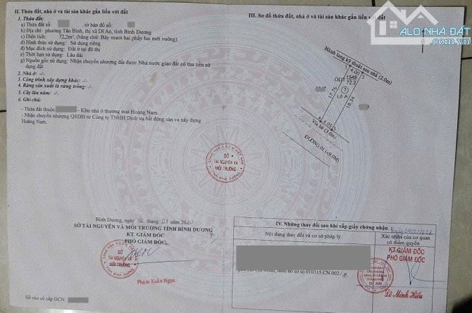 📌2.79 tỷ📌 Bán đất KDC Hoàng Nam Tân Bình Tp Dĩ An gần đường Liên Huyện ngã 6 An Phú - 1