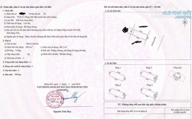 BÁN GẤP 75m nhà 5 tầng Phố Nối Hưng Yên Mp Vỉa hè to hơn 5 tỷ - 2