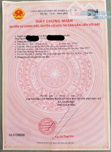 Bán 375m2 (Ngang 12x30m) MT Mỹ Xuân-Ngãi Giao - 2
