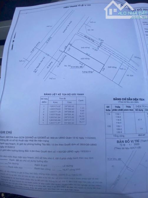 QUẬN 12, BÁN ĐẤT MẶT TIỀN HIỆP THÀNH 26 DT 4x18m 70m2 GIÁ 5 TỶ 750 - 2