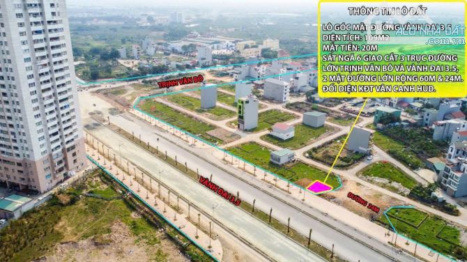 Bá,n Đất Mặt Đường Vành Đai 3.5, 109m². Lô góc 2 Mặt Tiền Đường Vỉa Hè 5M Kinh Doanh Đỉnh. - 2