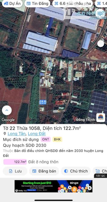 600 triệu một nền đối diện công ty DongIn thuộc Long Tân-đất đỏ - Bà Rịa, - 2