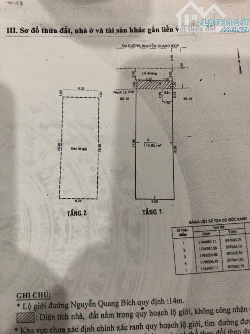 Khuôn Đất Xót Lại- Gái Tốt - 63 Nguyễn Quang Bích- 6x20m, chỉ 23,7 tỷ - 3