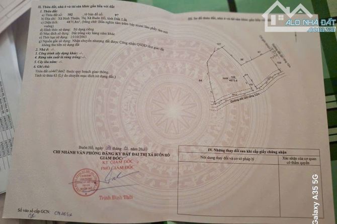 Bán lô đất đường xe hơi Quốc Lộ 14, xã Bình Thuận, TX Buôn Hồ, Đắk Lắk - 3