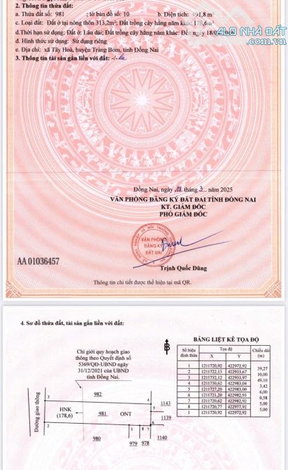 Bán đất Tây Hòa Trảng Bom Đồng Nai giá từ 10 triệu/m² có bán lẻ - 4