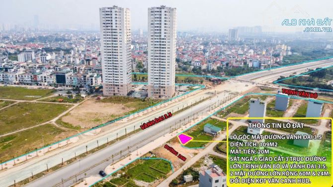 Bá,n Đất Mặt Đường Vành Đai 3.5, 109m². Lô góc 2 Mặt Tiền Đường Vỉa Hè 5M Kinh Doanh Đỉnh. - 4