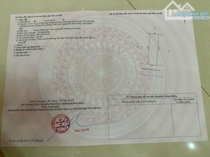 Bán Lô Đất Đẹp Mặt Tiền Đường Nhựa Bùi Huy Bích - Phường Bắc Nha Trang - vị trí gần biển - 4