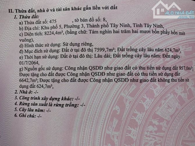 Bán Đất thổ cư Góc 3 MTĐ tại Trung tâm TP. Tây Ninh, kề bên Vin com Tây Ninh : - 3