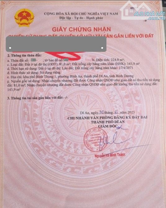 5Tỷ600__225m2 (8x27,8m) 🔥👉 gần đường Suối mới làm__hẻm 6m ra đường Bình Thung chỉ 100m - 5