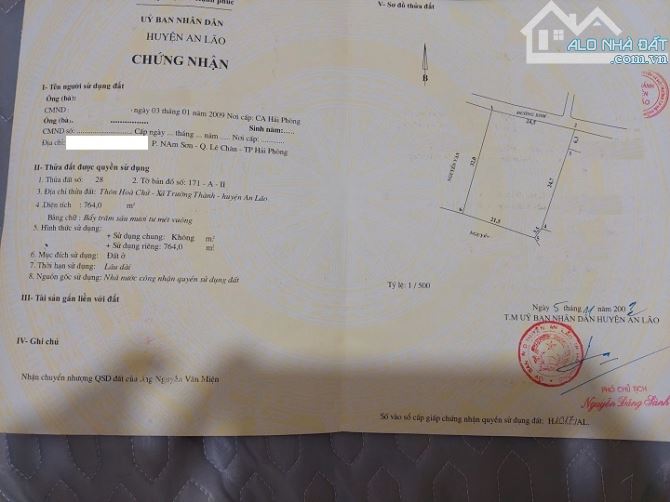 Bán Đất Thôn Hoà Chử, Xã Trường Thành, An Lão, Hải Phòng – 765m² Vuông Đẹp, - 5
