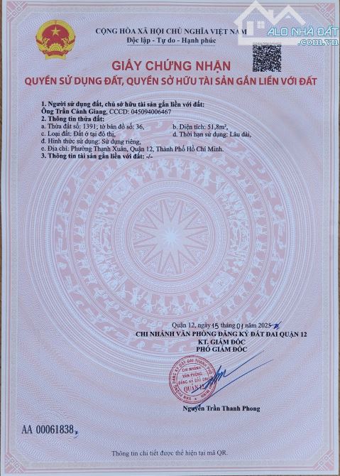 Đất 51,8m2 Hệ Số Xây Dựng 3.5 KDC Bàn Cờ Thạnh Xuân 25 Quận 12, TPHCM - 6