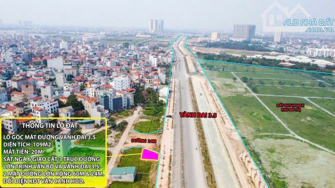 Bá,n Đất Mặt Đường Vành Đai 3.5, 109m². Lô góc 2 Mặt Tiền Đường Vỉa Hè 5M Kinh Doanh Đỉnh. - 7