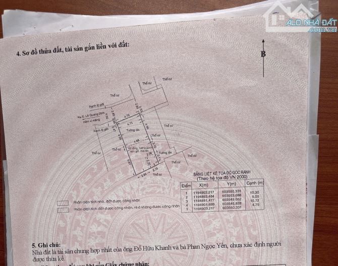SÁT CHỢ BÀ CHIỂU LÊ QUANG ĐỊNH CÁCH MẶT TIỀN 30m  NGANG 4.8 NỞ HẬU HỂM 3 m - 8