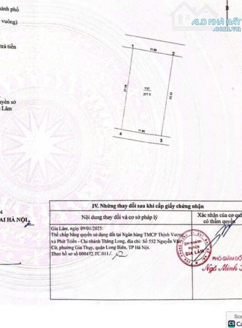 277 m2/ 10.x tỷ / 12 M tiền/ Kiêu Kỵ/ vỉa hè Ô Tô chánh - 8