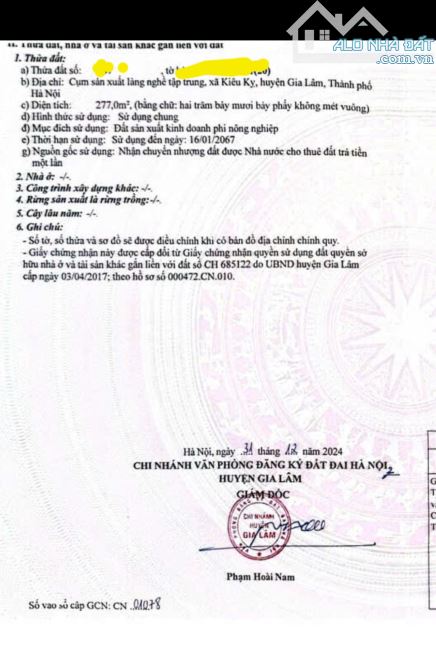 277 m2/ 10.x tỷ / 12 M tiền/ Kiêu Kỵ/ vỉa hè Ô Tô chánh - 9