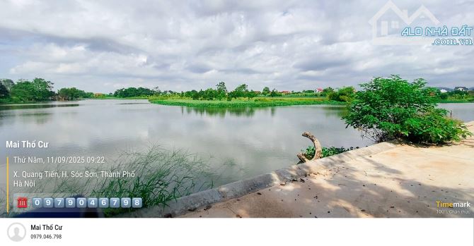 View hồ Quang Tiến- Sóc Sơn- DT 102m2-Chỉ 2.x tỷ-Đường thông- Oto tránh.