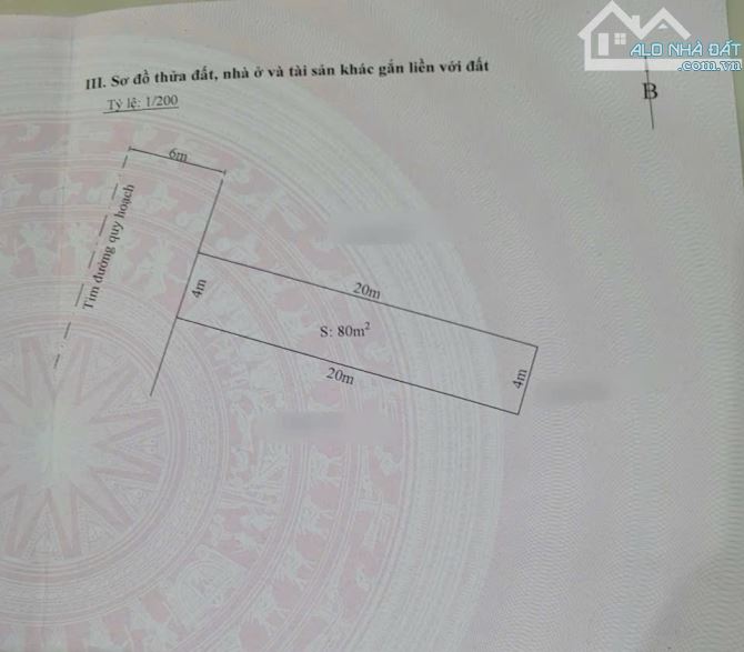 Bán lô đất TĐC GỐC LIM  -Diện tích :80m (4x20)  -hướng : tây tứ trạch  -pháp lý : sổ hồng